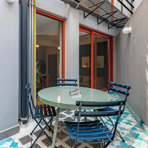 Enjoy your morning coffee on the terrace