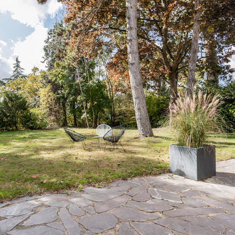 Pour a glass of the regions finest wine to savour in the shade of the tree