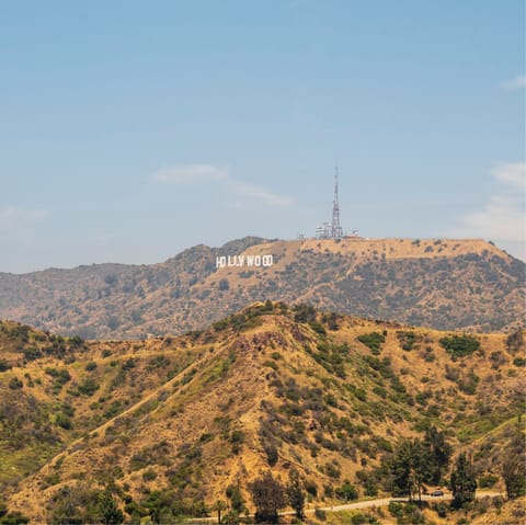 Drive over to Griffith Park and enjoy views of the Hollywood sign from the Griffith Observatory