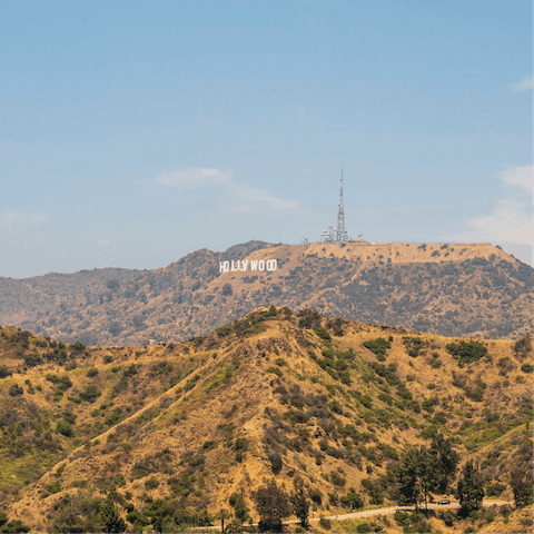Drive over to Griffith Park and enjoy views of the Hollywood sign from the Griffith Observatory