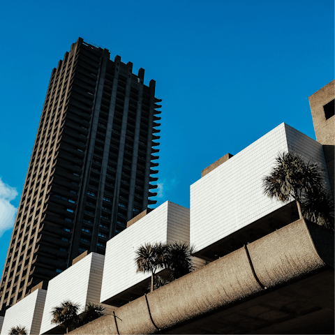 Take in a show or exhibit at the Barbican Centre, twenty minutes away