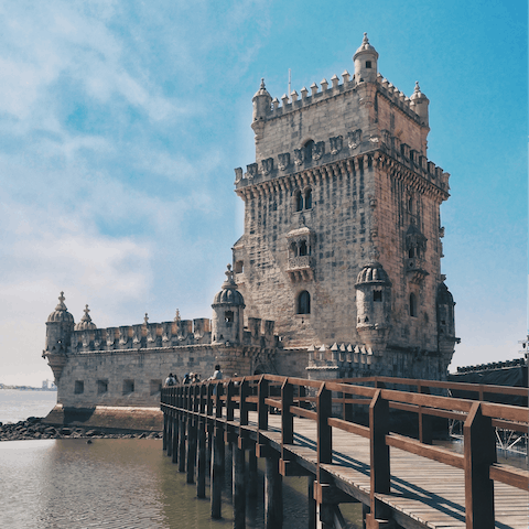 Take a thirty-minute trip on the 15E tram to the Belem Tower