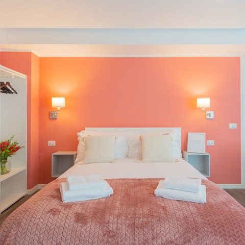 Fall asleep in the beautiful blush pink bedroom