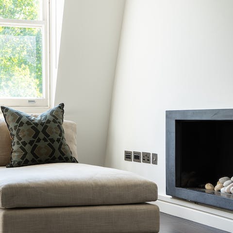 Cosy up with a good book in this lovely, light-filled nook