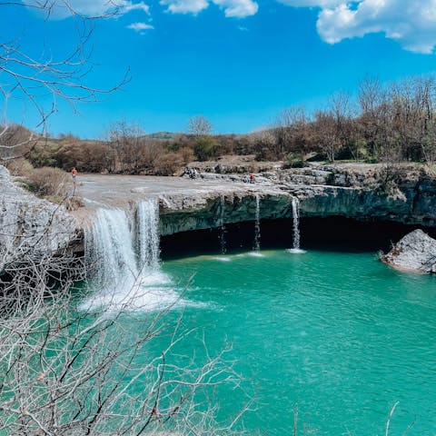 Hike around the Pazin waterfall, 22 km away