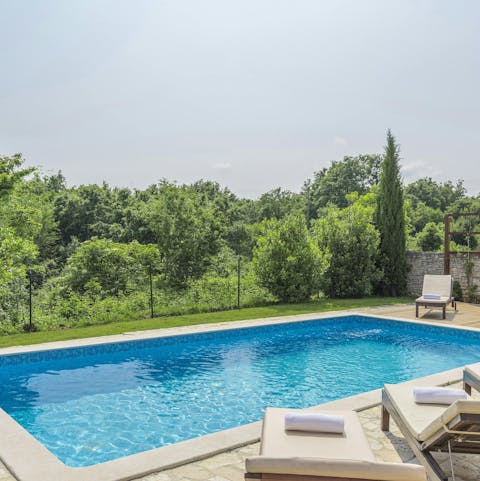 Cool off from the Croatian sun with the dip in the private pool