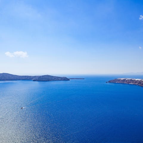 Admire the beautiful sea views from the patio