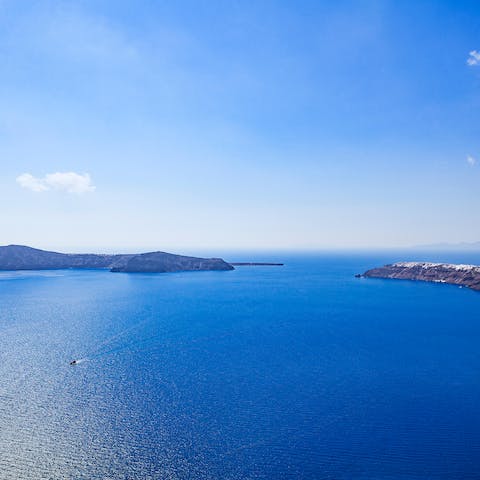 Admire the beautiful sea views from the patio