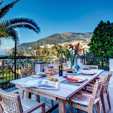 Savour incredible views and delicious food on the terrace