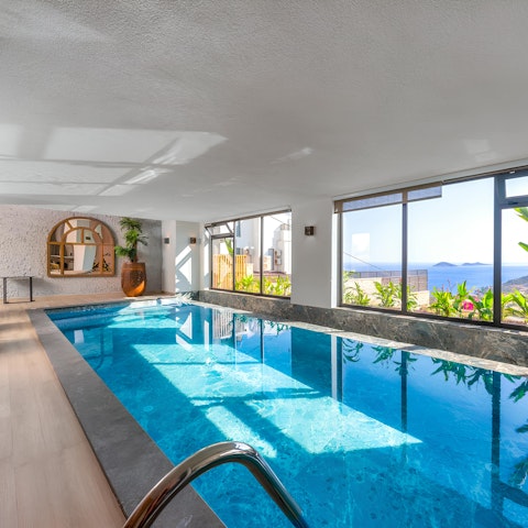 Swim some lengths in the private indoor pool