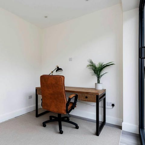 Catch up on work or call friends from the garden studio