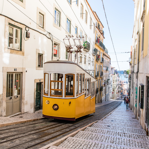 Stay a short walk from the Elevador da Bica