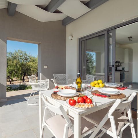 Pop open a bottle of wine and unwind on the terrace
