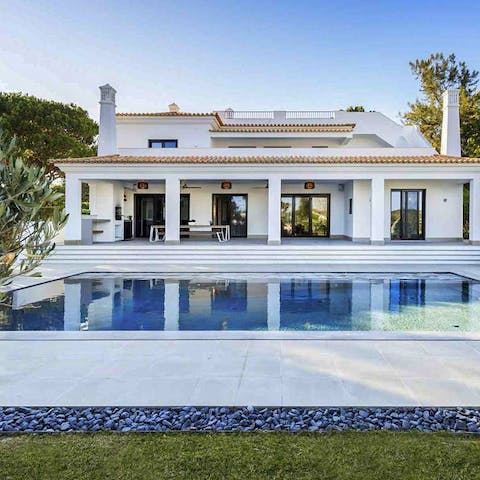 Go for a dip in the private swimming pool