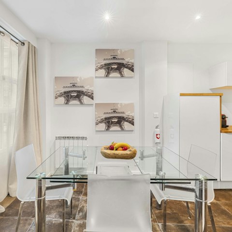 Enjoy croissants for breakfast at the dining table