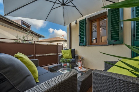 Pour a glass and settle into the outdoor seating area