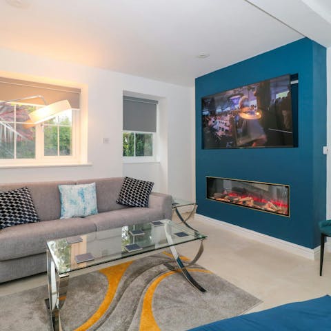 Cuddle up by the electric fire on winter evenings