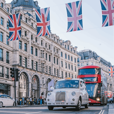 Spend an afternoon shopping on Oxford Street, just ten minutes on foot