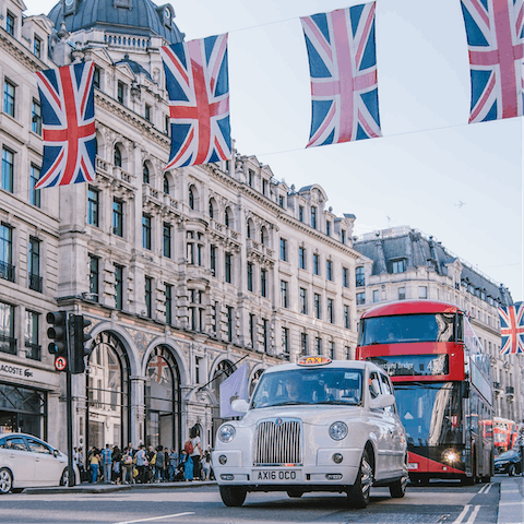 Spend an afternoon shopping on Oxford Street, just ten minutes on foot