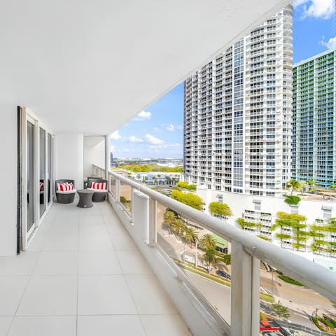 Sip your morning coffee on the balcony, complete with a view