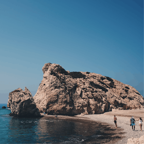 Venture out to visit Aphrodite's Rock
