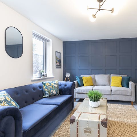 Relax in the comfortable lounge after a busy day exploring Cheltenham