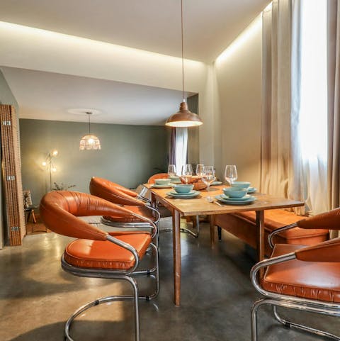 Feast on the catch of the day around the dining table