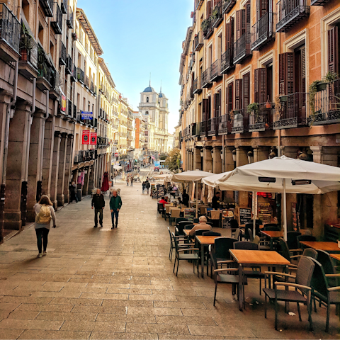 Visit vibrant Plaza Major – it’s within walking distance