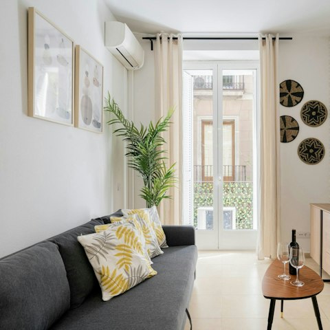 Enjoy a glass of Cava in the living room