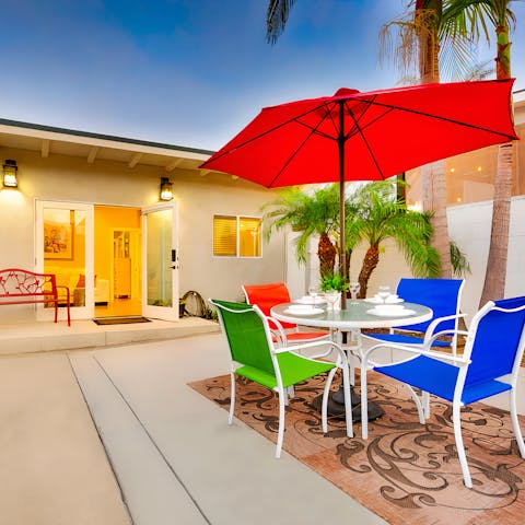 Have your evening meal in the open air