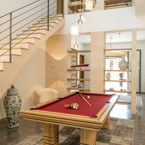 Have a game of pool before heading out to dinner in the evenings
