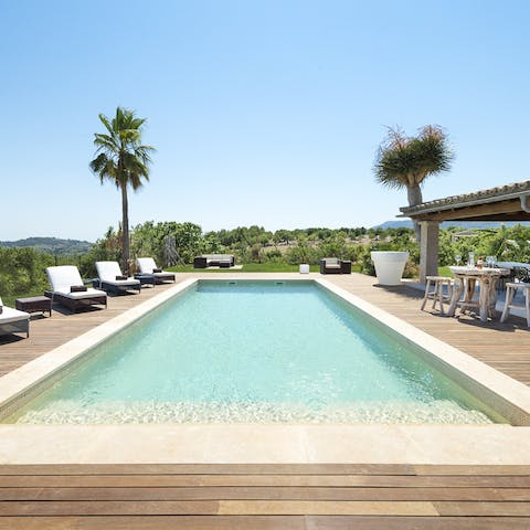 Cool down with a dip in the private pool
