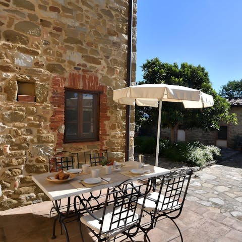 Light the barbecue and enjoy an alfresco meal on the private terrace