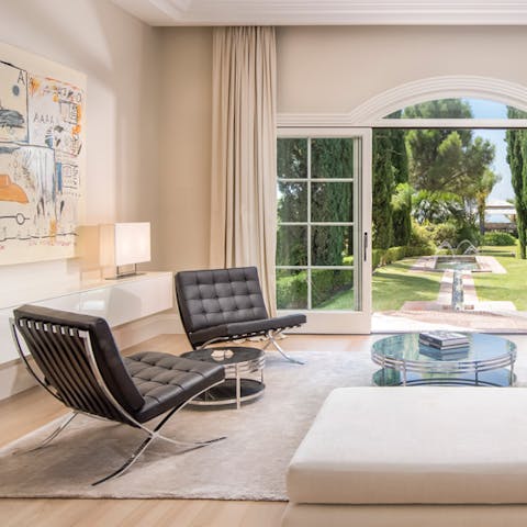 Admire the original art and designer pieces