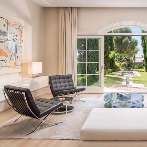 Admire the original art and designer pieces