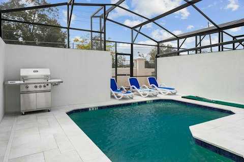 Cool off in the pool with a barbecue close at hand