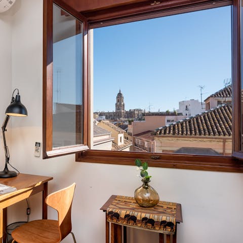 Enjoy the glorious views of the cathedral and the city's charming rooftops