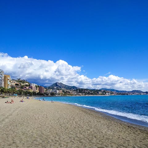 Swim in the sea – Playa la Malagueta is a twenty-minute walk