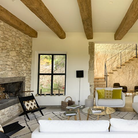 Sit back and relax in the pleasant living room