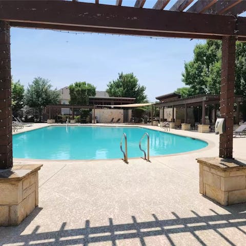 Beat the heat with a cooling dip in the communal pool