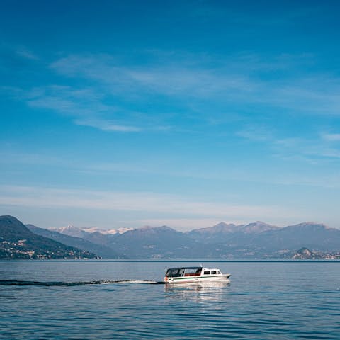 Head out by boat to explore Lake Como – you'll be right on the shoreline