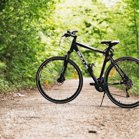 Take the bikes out on the famous Camel Trail, located half a mile away