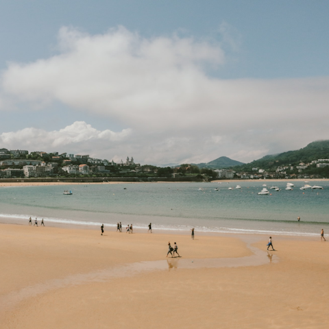 Explore La Concha Beach, just a five minute walk away