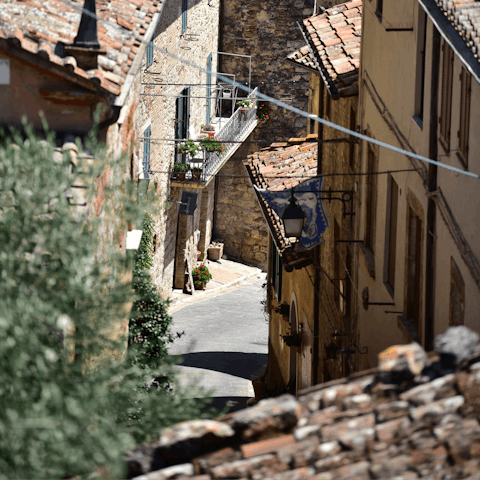 Explore nearby Sarteano – it's a great spot for gelato and people-watching