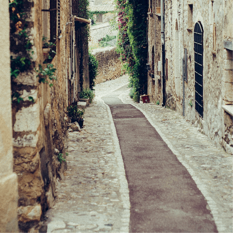 Drive five minutes to Cortazzone to sip coffee and people-watch