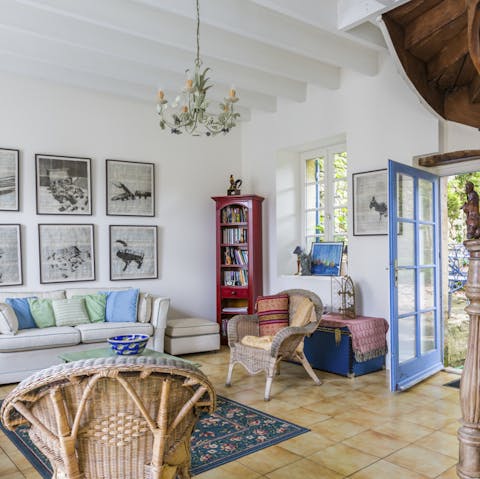 Make yourself at home in the elegant and comfy living area