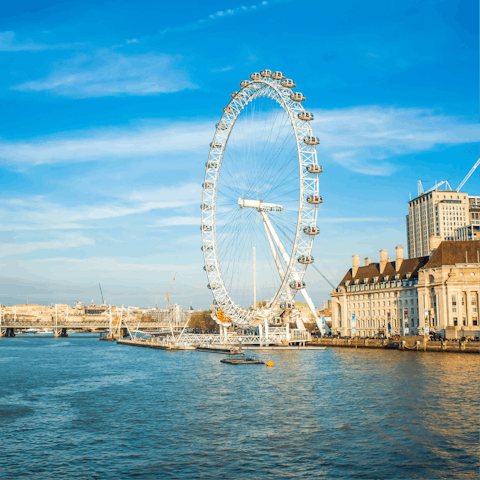 Travel to central London on the train bound for Waterloo