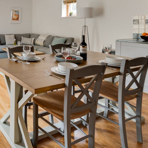 Serve up some seaside specialities at the dining area – fish and chips anyone?
