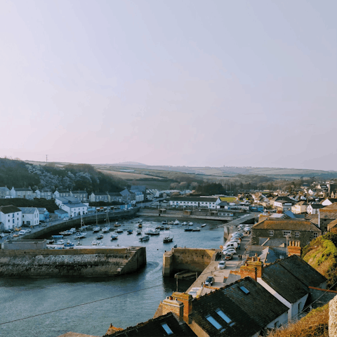 Stay just a one-minute walk away from the waterfront of Portleven Harbour