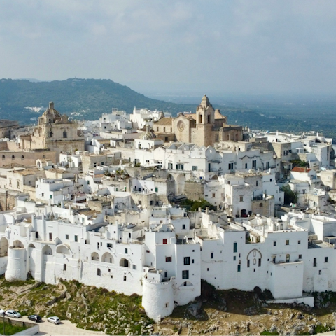 Explore picturesque Ostuni – within walking distance